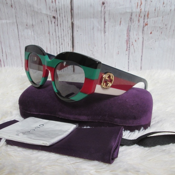 GUCCI Cat Eye Sunglasses Multicolor GG0275S-005 - Picture 1 of 16